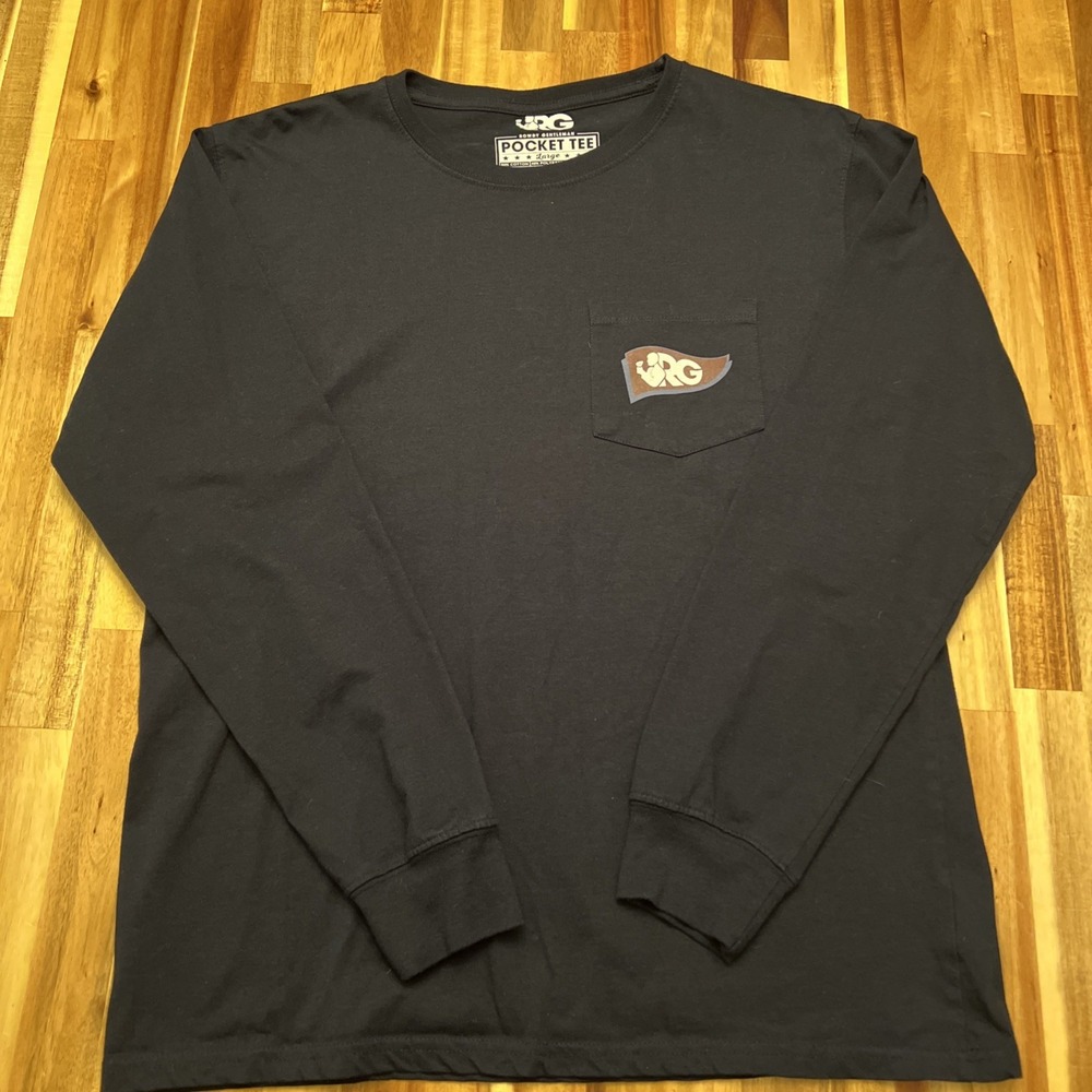 Rowdy Gentleman Ronald Reagan‎ Rocket Arm Long Sleeve T-Shirt Navy Size M